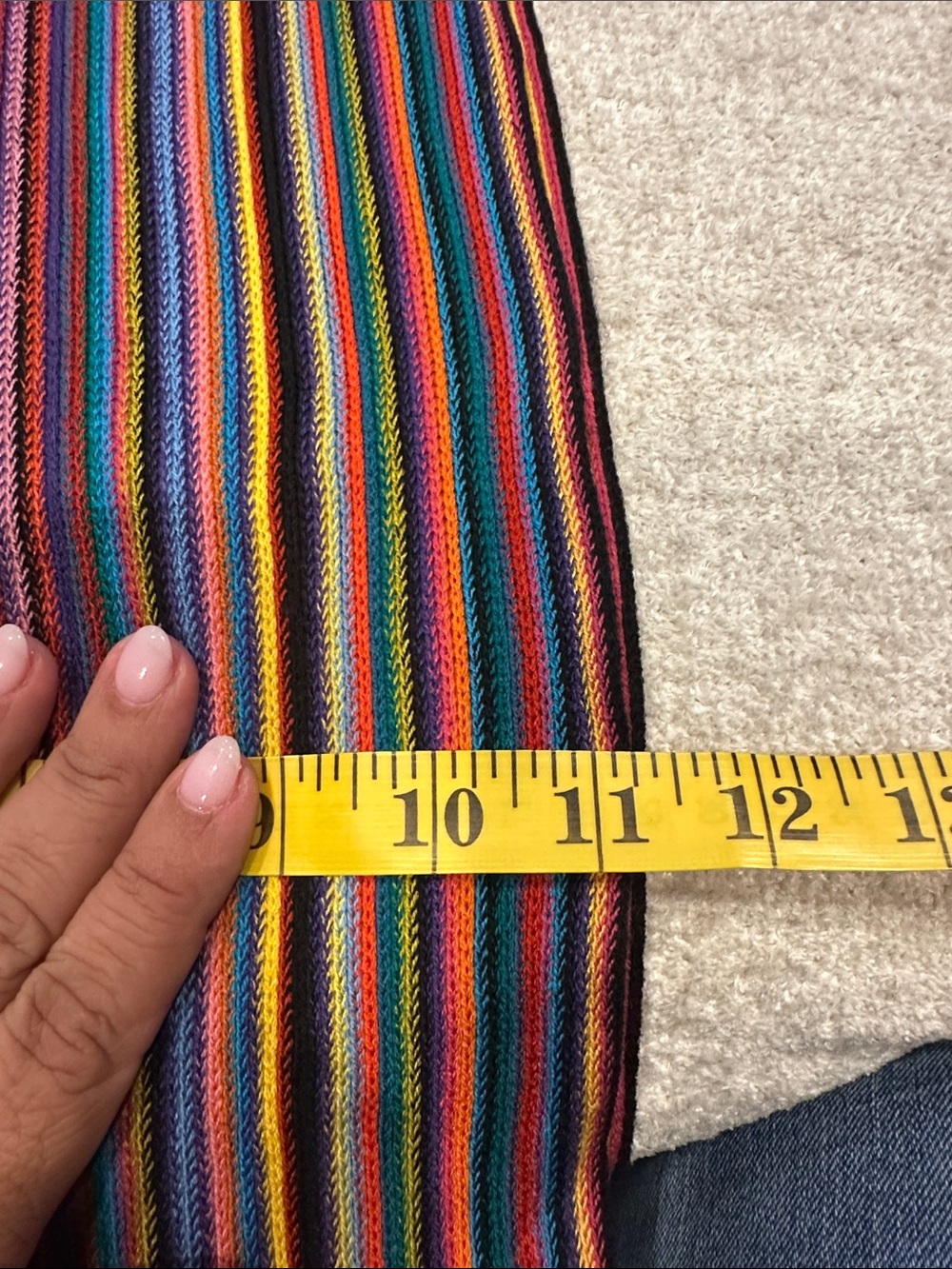 Sonoma Multicolor Striped Knit Scarf with Fringe- unisex - Picture 5 of 6